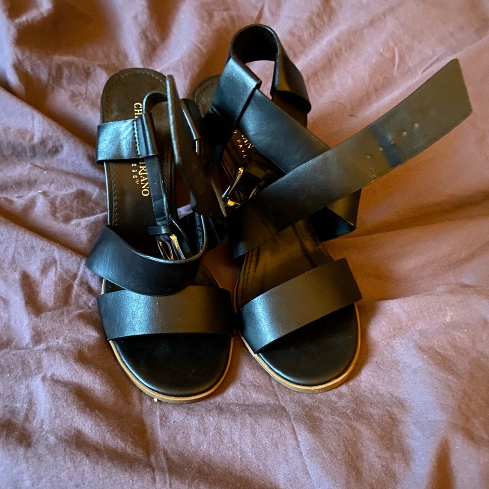 Black strap heels - 3 inches